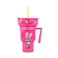 Vaso Bombilla + Bowl 900 Ml Zootopia