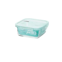Contenedor Hermético Vidrio Cuadrado 380 Ml Allegra