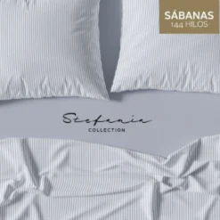 Juego De Sabanas 144 Hilos Estampada Compose 1,5 Plaza Stefania
