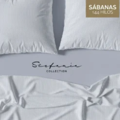 Juego De Sabanas 144 Hilos Estampada Compose 2 Plaza Stefania