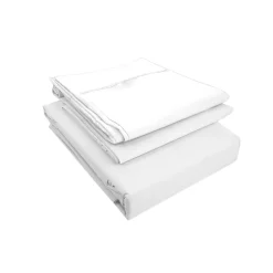 Juego De Sabanas 144 Hilos Blanca Lisa Clasica 2 Plazas Juliette